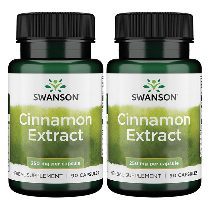 Swanson Cinnamon Extract 250mg (90 Capsules) – 2 Pack