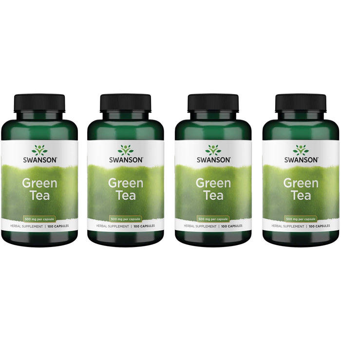 Swanson Green Tea Extract Supplement – 500 mg – 100 Capsules (4 Pack)