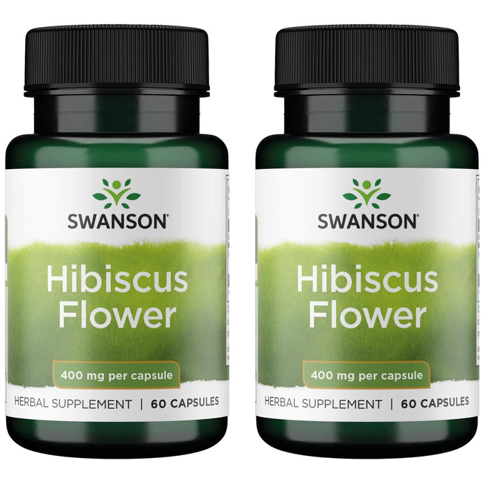 Swanson Full-Spectrum Hibiscus Flower – 400mg, 60 Capsules (2 Pack)