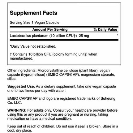 Swanson L. Plantarum Digestive Probiotic — 10B CFU, 30 Veggie Capsules, 4-Pack