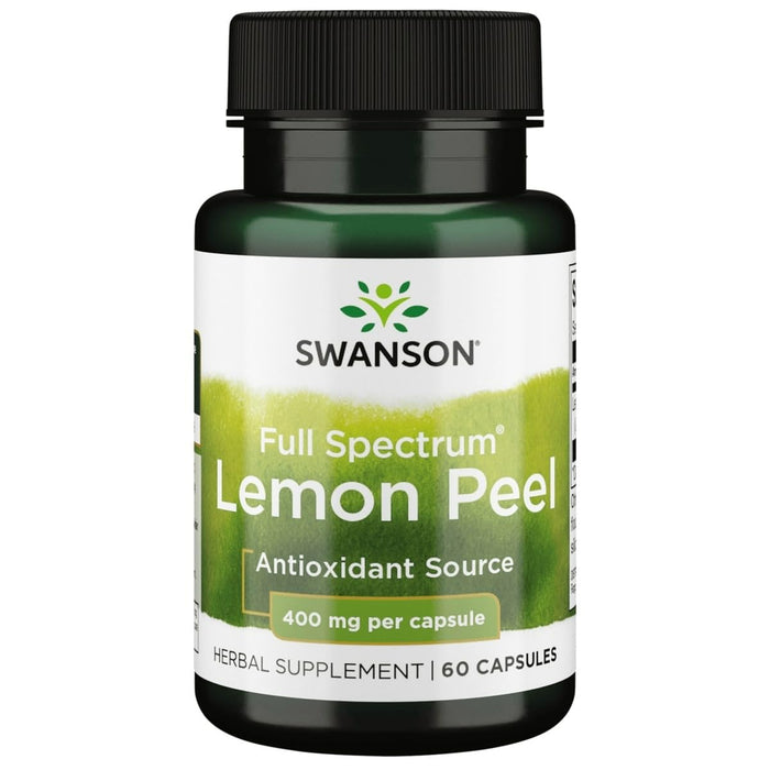 Swanson Full Spectrum Lemon Peel 400 Milligrams | 60 Capsules