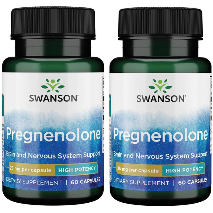 Swanson High Potency Pregnenolone 25 mg – 60 Capsules (2 Pack)