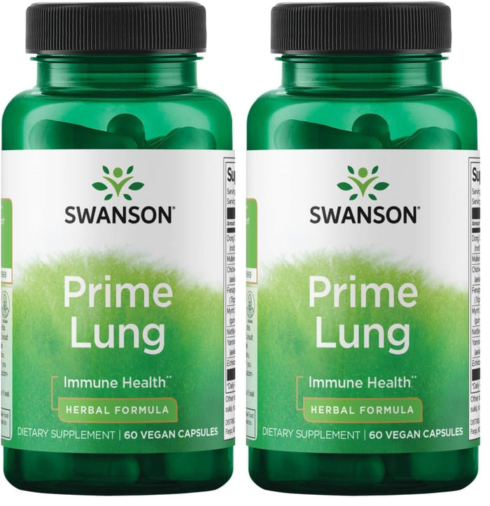 Swanson Prime Lung 60 Veg Caps (Pack of 2) - Lung Health Supplement