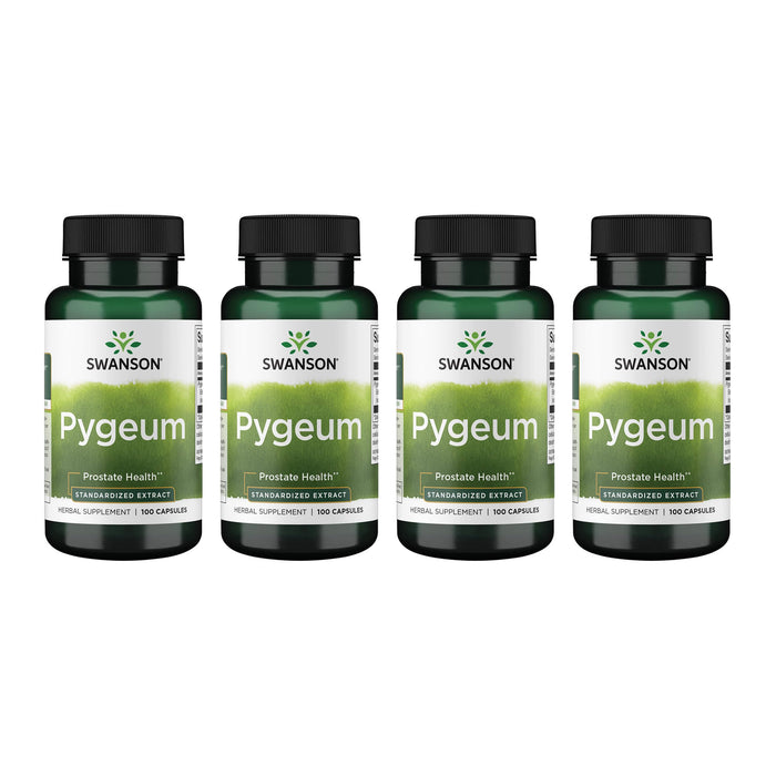 Swanson Pygeum - Prostate Health, Bladder & Urinary Support (4 Pack, 125 mg, 100 Capsules)