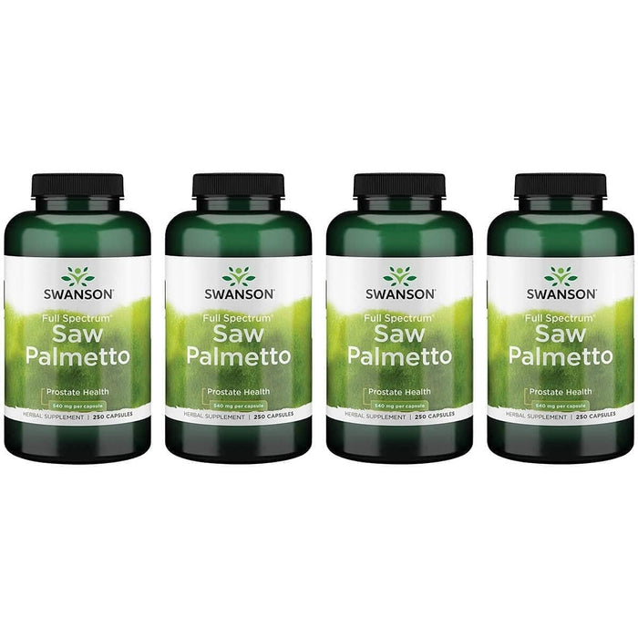 Swanson Saw Palmetto - Prostate Support & Urinary Health (540 mg, 250 capsules) 4 Pack
