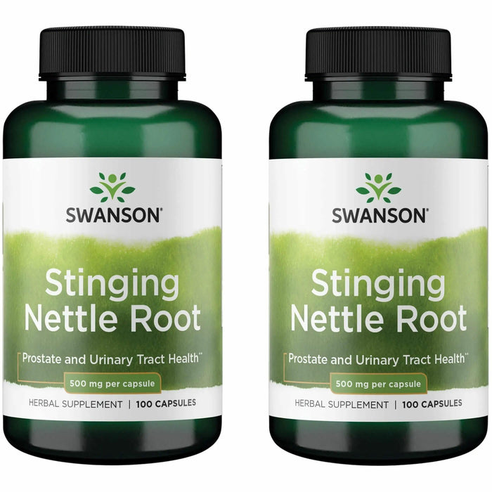 Swanson Stinging Nettle Root (Urtica Dioica) – 100 Capsules, 500mg – 2 Pack Herbal Supplement