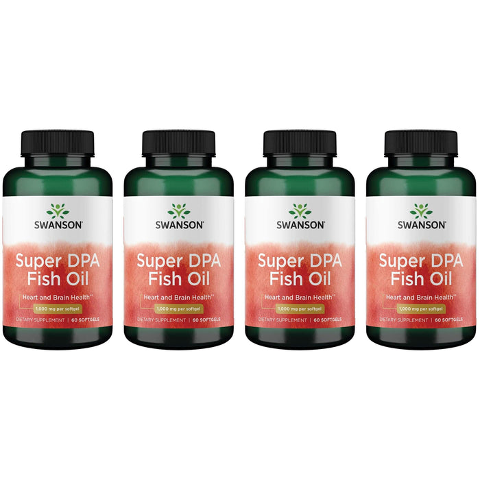 Swanson Super DPA Fish Oil 1000 mg – 60 Softgels (4 Pack)