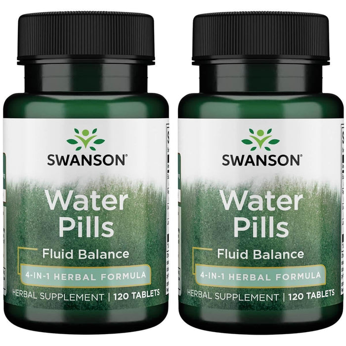 Swanson Water Pills 120 Tabs – Pack of 2 (2 Pack) | Fluid Balance & Occasional Bloating Relief