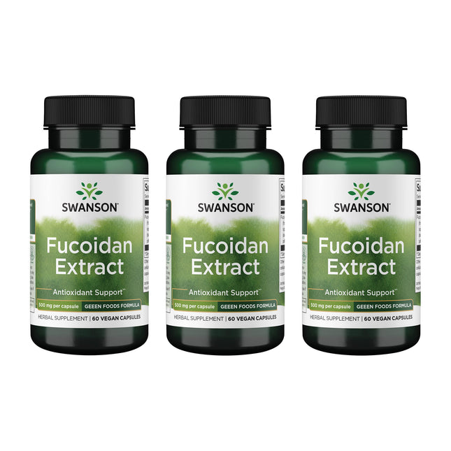 Swanson Fucoidan Extract 500mg - Immune Support - 60 Veggie Capsules - 3 Pack
