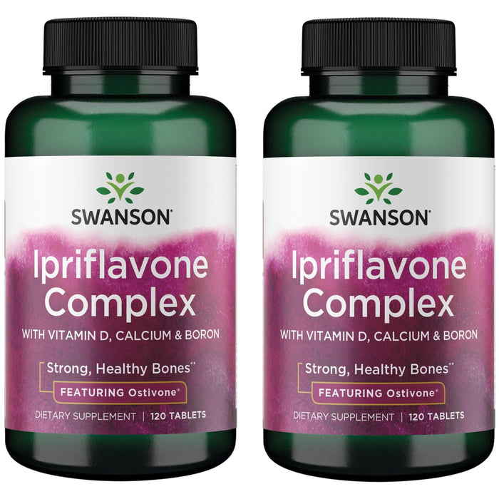 Swanson Ipriflavone Complex with Ostivone 120 Tabs (2 Pack) - Bone Health Supplement