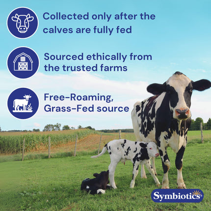 Symbiotics Colostrum Plus Powder 6.3 oz – Immune Support, 25% IgG, Gluten Free