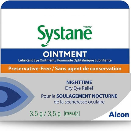 Systane Nighttime Lubricant Eye Ointment 3.5 g – Canadian 1-Pack (Preservative-Free)