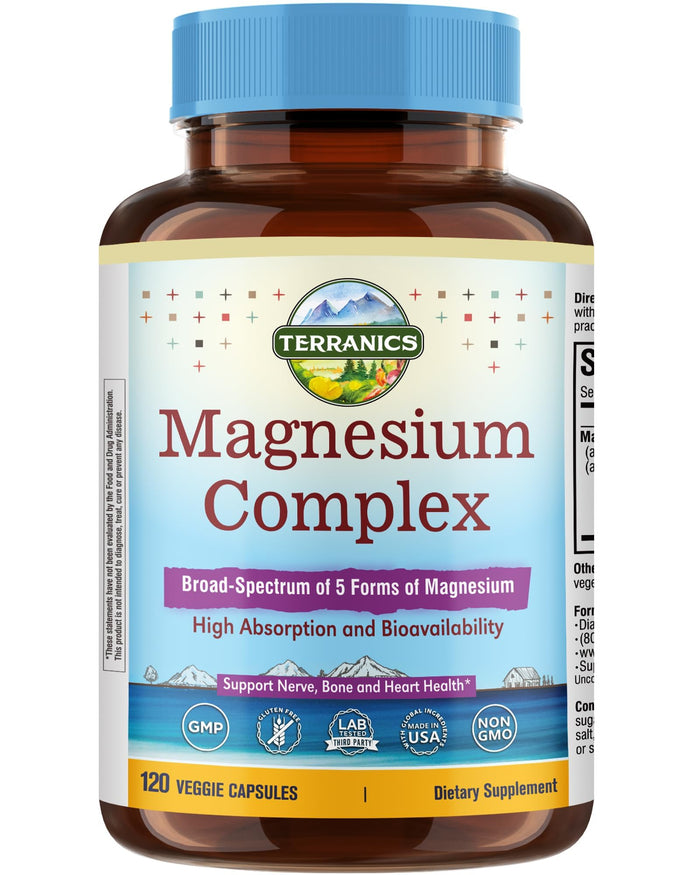 Terranics 5-in-1 Magnesium Complex 500mg | 5 Forms | Sleep & Heart Health