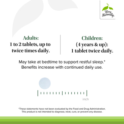 Terry Naturally AnxioCalm – 75 Tablets | Fast-Acting, Non-Drowsy, Safe for Adults & Kids 4+