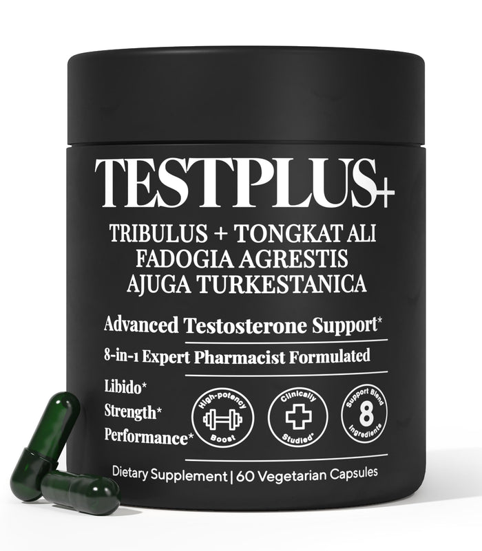 TESTPLUS+ 1,450mg 8-in-1 Testosterone Supplement for Men