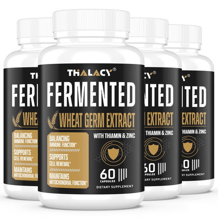 Thalacy Spermidine Wheat Germ Extract Capsules – 13 mg Spermidine, 1300 mg Formula, Zinc