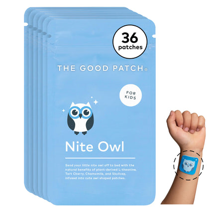 The Good Patch Nite Owl Patch – Natural Sleep Support for Kids (36 Patches)