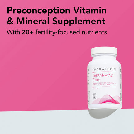 Theralogix TheraNatal Core Preconception Vitamin: 90-Day NSF-Certified Prenatal Support