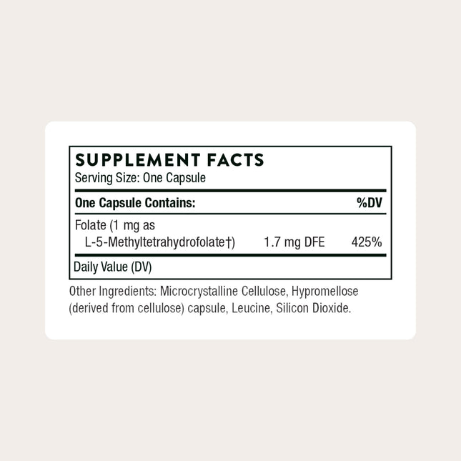 THORNE 5-MTHF Methylfolate (1mg) – 60 Servings