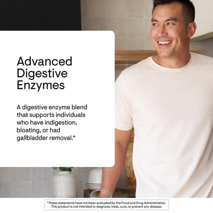 THORNE Advanced Digestive Enzymes – Gut Health Support with Pepsin, Ox Bile & Pancreatin – 90 Servings