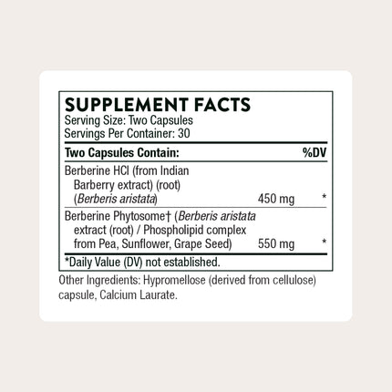 THORNE Berberine Dual Action Formula with Phytosome Plus | Heart, Immune, GI & Cholesterol Support