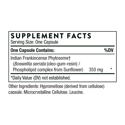 THORNE Boswellia Phytosome - Indian Frankincense (Boswellia Extract) Supplement - 60 Capsules