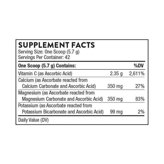 THORNE Buffered C Powder with Calcium, Magnesium & Potassium | Immune Support, Collagen Formation & Antioxidant Protection - 8.32 Oz