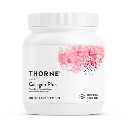 THORNE Collagen Plus – Collagen Peptides with Nicotinamide Riboside for Skin, Hair & Nails – 17.5 oz, 30 Servings