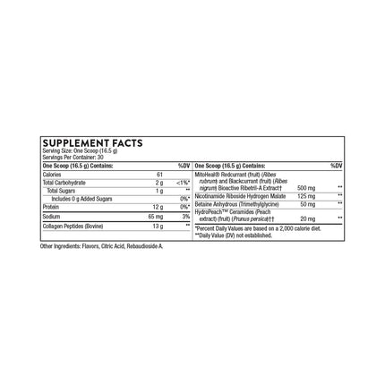 THORNE Collagen Plus – Collagen Peptides with Nicotinamide Riboside for Skin, Hair & Nails – 17.5 oz, 30 Servings