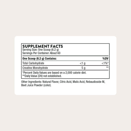 THORNE Creatine – Micronized Creatine Monohydrate Powder, Strawberry, 60 Servings | NSF Certified for Sport