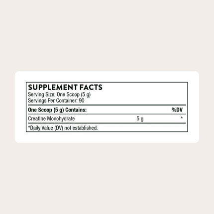 THORNE Creatine - Micronized Creatine Monohydrate Powder for Muscle & Focus | NSF Certified for Sport | Unflavored | 5 g per Serving | 90 Servings