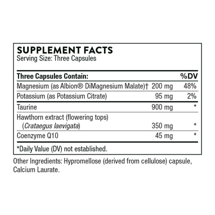 THORNE Heart Health Complex – CoQ10, Taurine & Hawthorn | 90 Capsules