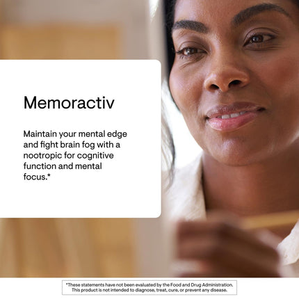 THORNE Memoractiv – Nootropic Brain Support for Focus, Creativity, and Concentration | 60 Capsules