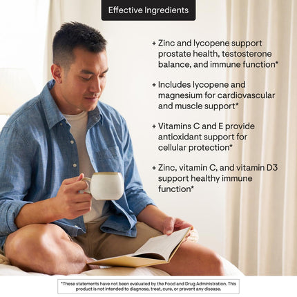 THORNE Men's Multi 50+ | Comprehensive Daily Multivitamin for Heart, Brain, Prostate & Immune Health | 180 Capsules