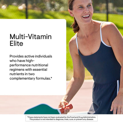 THORNE Multi-Vitamin Elite – AM & PM Daily Nutritional Supplement (Gluten-Free, Dairy-Free) | 180 Capsules