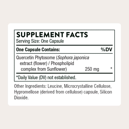 THORNE Quercetin Phytosome – Immune & Respiratory Support, Seasonal Allergy Relief | 60 Servings