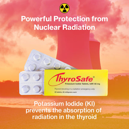 THYROSAFE 65mg Potassium Iodide Tablets (240 Pack) – Supports Thyroid Readiness During Radiation Incidents
