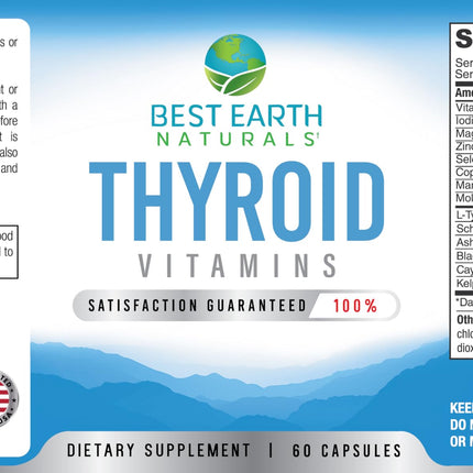 Best Earth Naturals Thyroid Support – 60 Capsules, Pack of 2