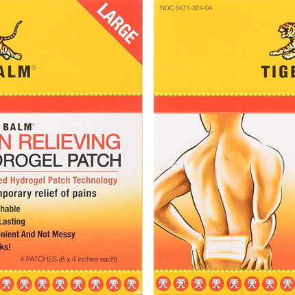 Tiger Balm Pain Relieving Patch – Large, Pack of 2 (8 Patches)