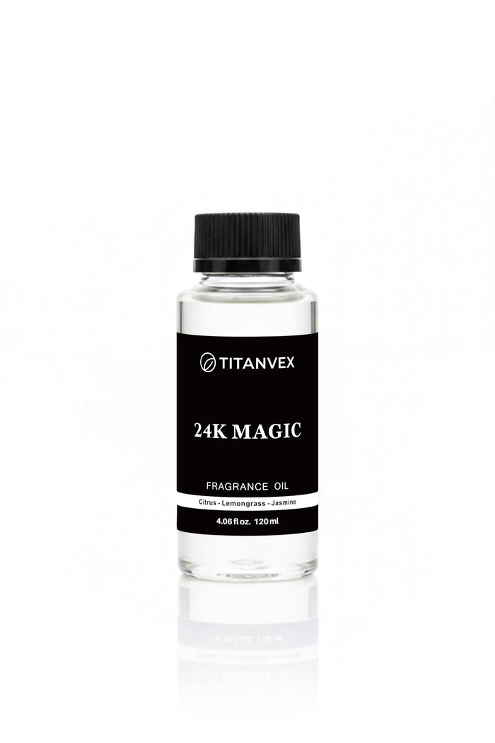 TitanVex 24K Magic Diffuser Oil – Luxury Hotel Collection Waterless Aromatherapy | Citrus, Jasmine & Lily | 4.06 fl oz