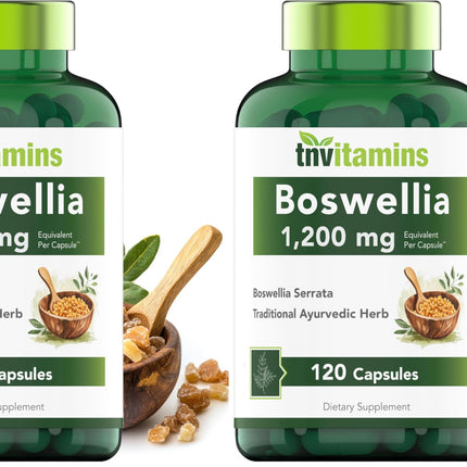 Boswellia Serrata 1200 MG Capsules | Joint Support | Frankincense (Pack of 2)