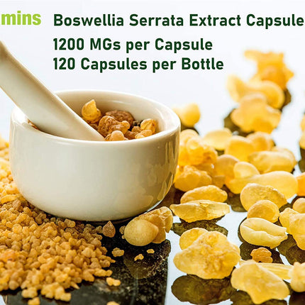 Boswellia Serrata 1200 MG Capsules | Joint Support | Frankincense (Pack of 2)