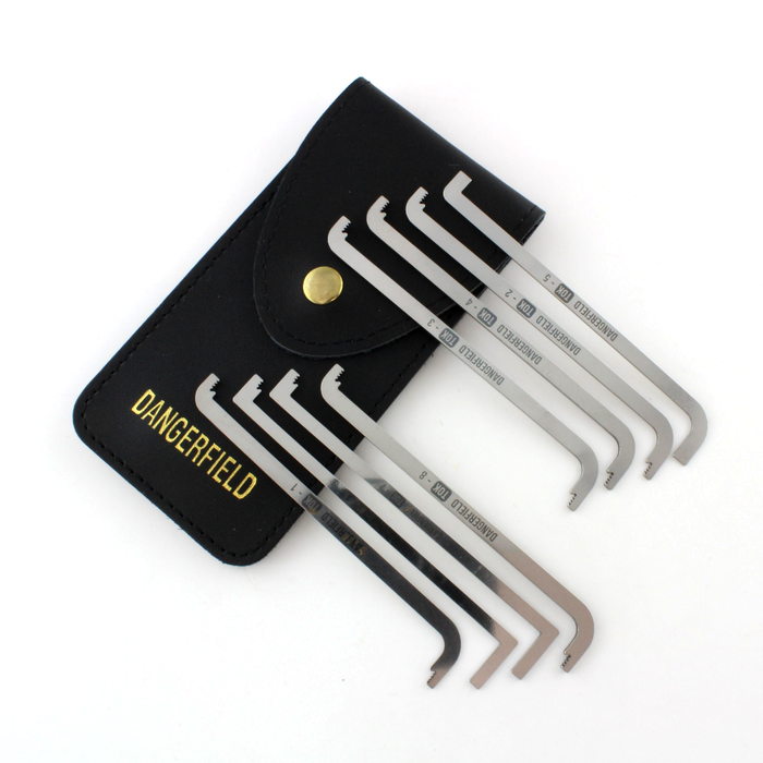 Dangerfield Extended TOK Top of Keyway Tension Wrenches + Case