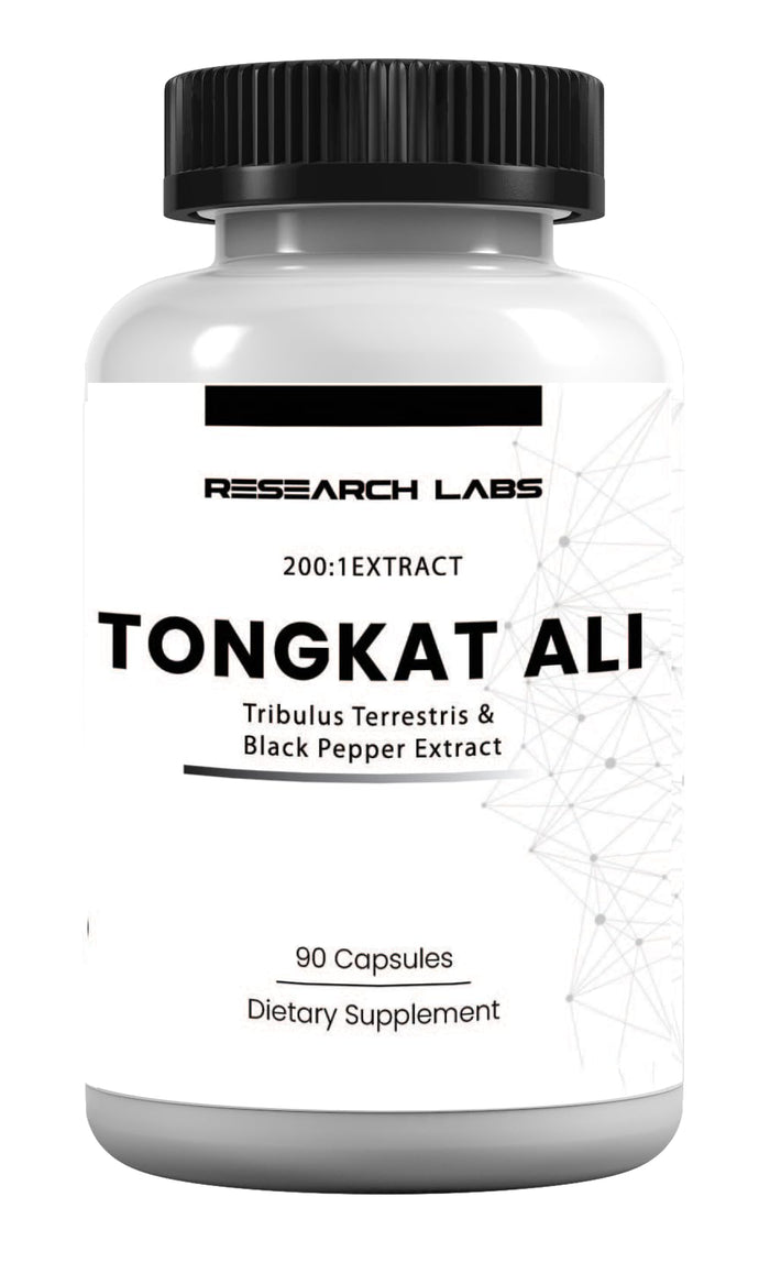 Research Labs Tongkat Ali Extract Capsules 200x — 200,000 mg | Strength, Drive & Performance