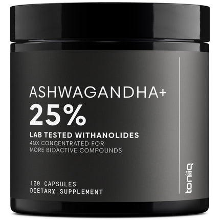 Toniiq Ashwagandha 40:1 Extract – 25% Withanolides | 120 Capsules