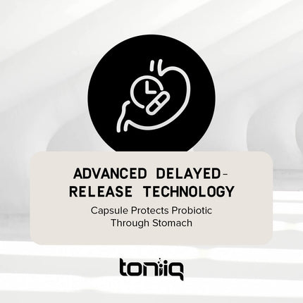 Toniiq 200 Billion CFU Probiotic - 30 Strains, Shelf-Stable, Extended Release Capsules