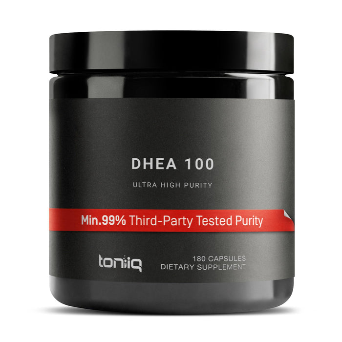 Toniiq DHEA 100mg – Ultra High Purity Micronized DHEA Supplement, 180 Capsules