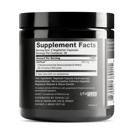 Toniiq NMNH Supplement – UthPeak NAD+ Booster | 95% Purity