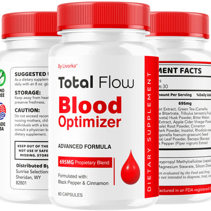 Total Flow Capsules (2-Pack) – Advanced Blood Support Pills, All-Natural Multivitamin