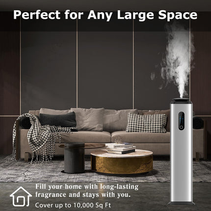 1000ML Tower Hotel Scent Diffuser with WiFi App Control – Large Space Diffuser for 10,000 Sq Ft | Silver